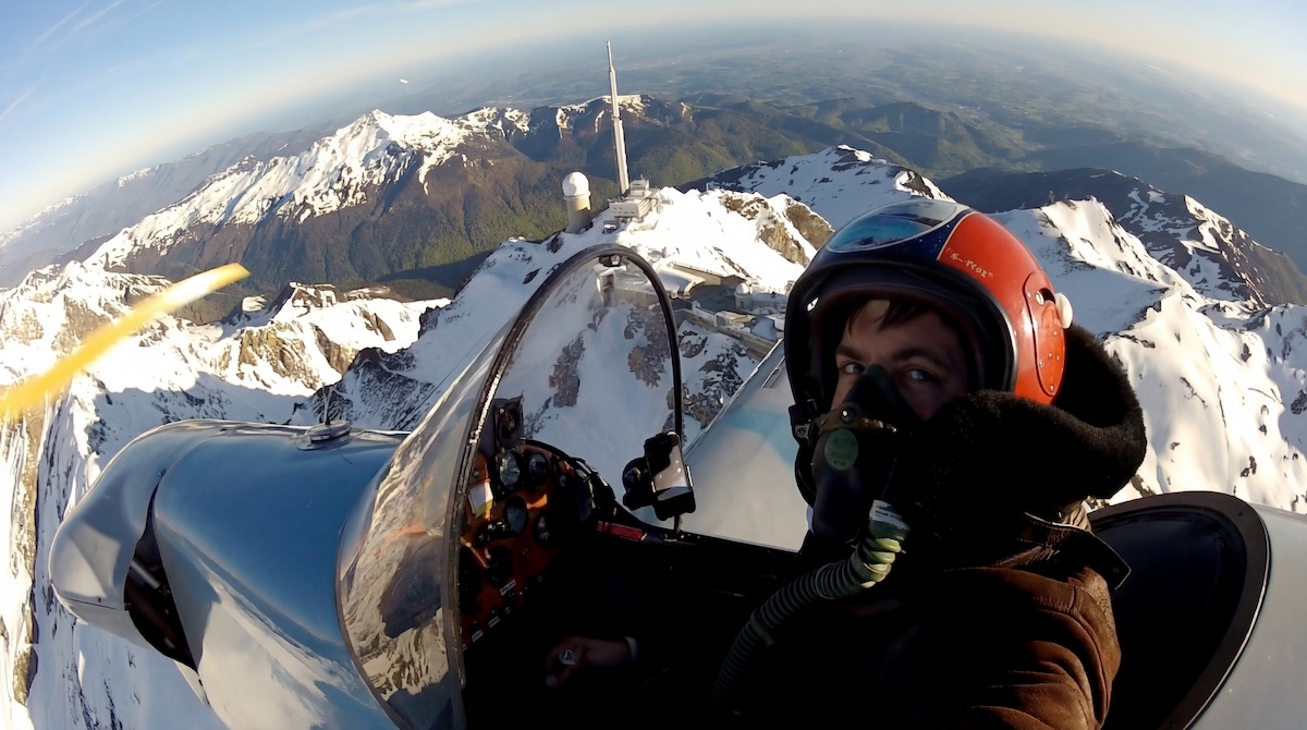 In an open cockpit at 10,000 ft on QNH, above the Pyrenees