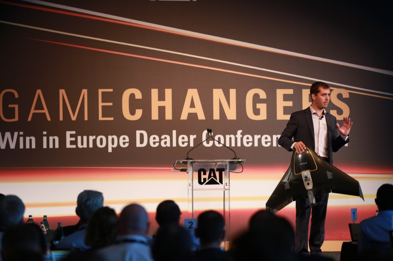 Presenting drone technology at GameChangers, Caterpillar's annual Dealer Conference